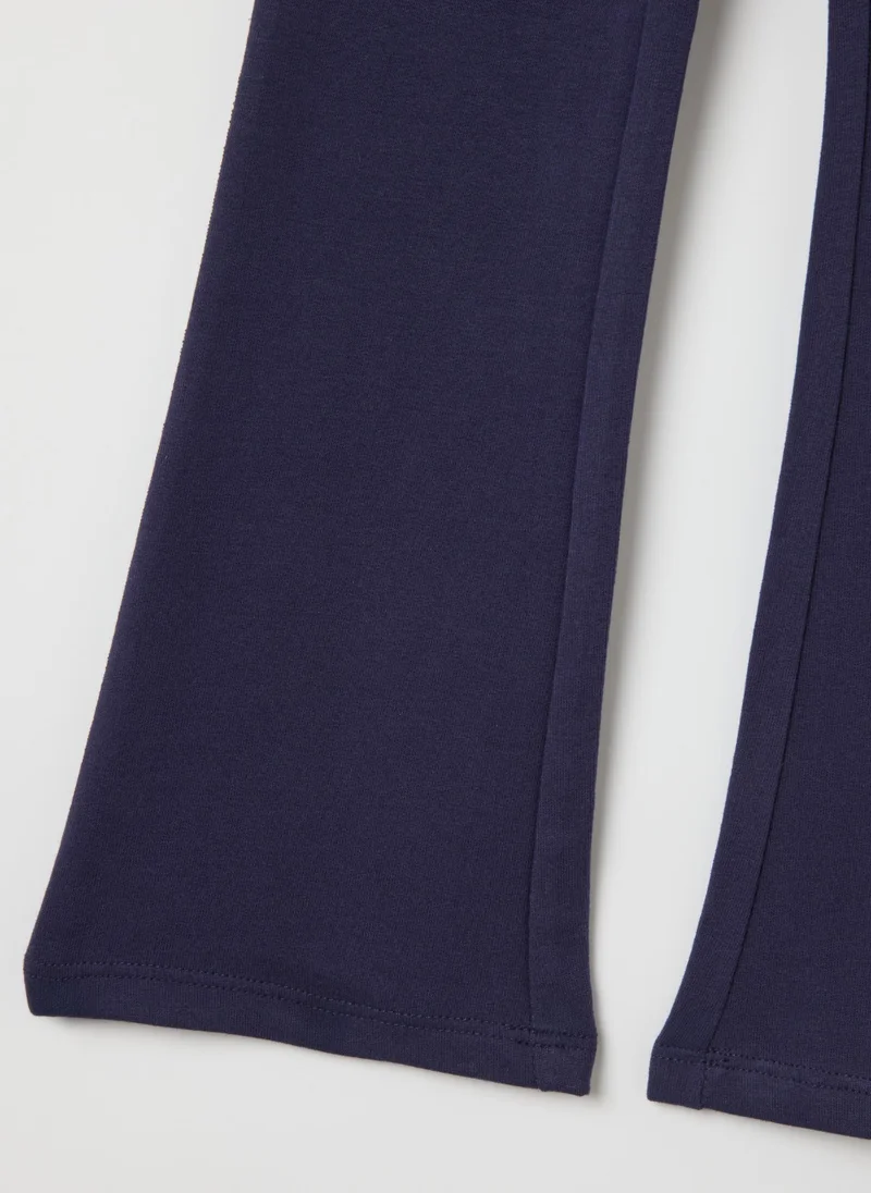 Ovs  OVS Girls' Blue Stretch Cotton Flare Leggings for Kids | Best Price UAE